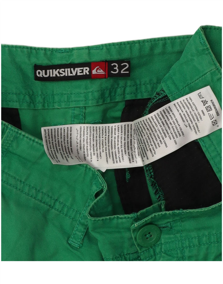 Pantaloni scurți chino pentru bărbați Quiksilver W32 bumbac verde mediu