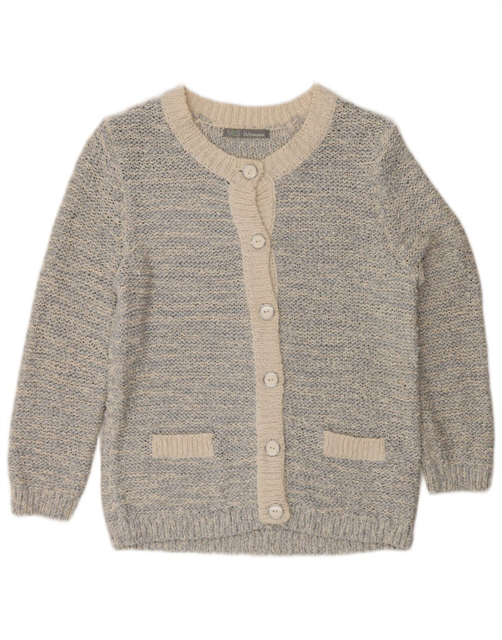 Pulover cardigan pentru femei Marks & Spencer UK 12 Medium Silver Flecked