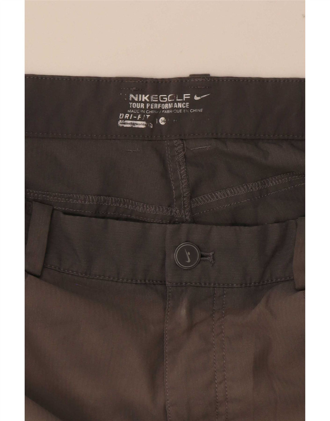 Pantaloni scurți casual Nike Dri Fit pentru femei W34 Poliester mare gri