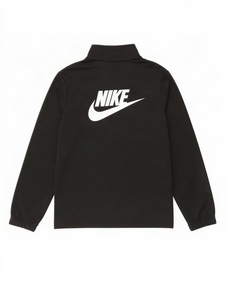 Jachetă de top pentru trening grafic Nike pentru băieți 12-13 ani, mare, negru, poliester