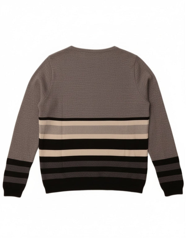 Pulover pentru femei Perte by Krizia, cu gâtul barcă, UK 14 Medium Gri Dunge