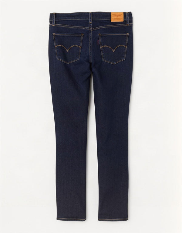 Blugi skinny cu talie mare 721 Levi's pentru femei W30 L28 bleumarin Lyocell