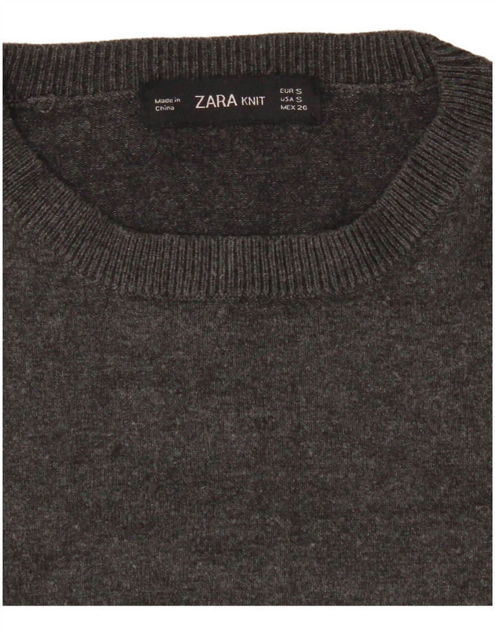 Pulover pentru damă Zara, cu gât turnut, UK 8, Gri mic