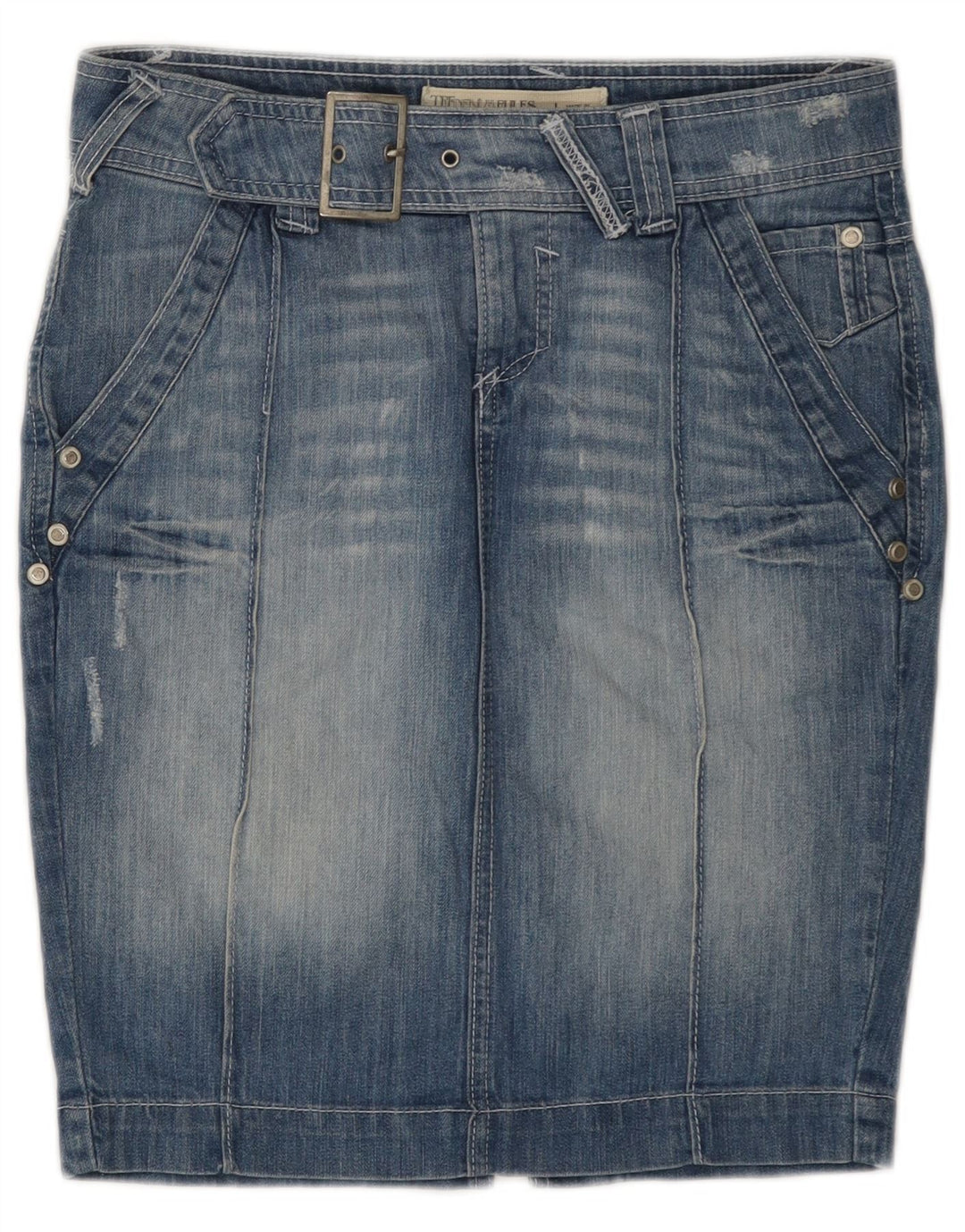 Fusta Dama Trafaluc Denim ZARA EU 36 XS W26 Bumbac Albastru