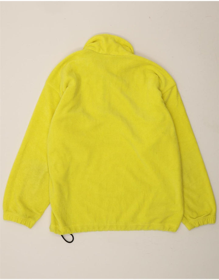 COLMAR Mens Zip Neck Fleece Jumper XL Yellow Polyester Vintage Colmar and Second-Hand Colmar from Messina Hembry 