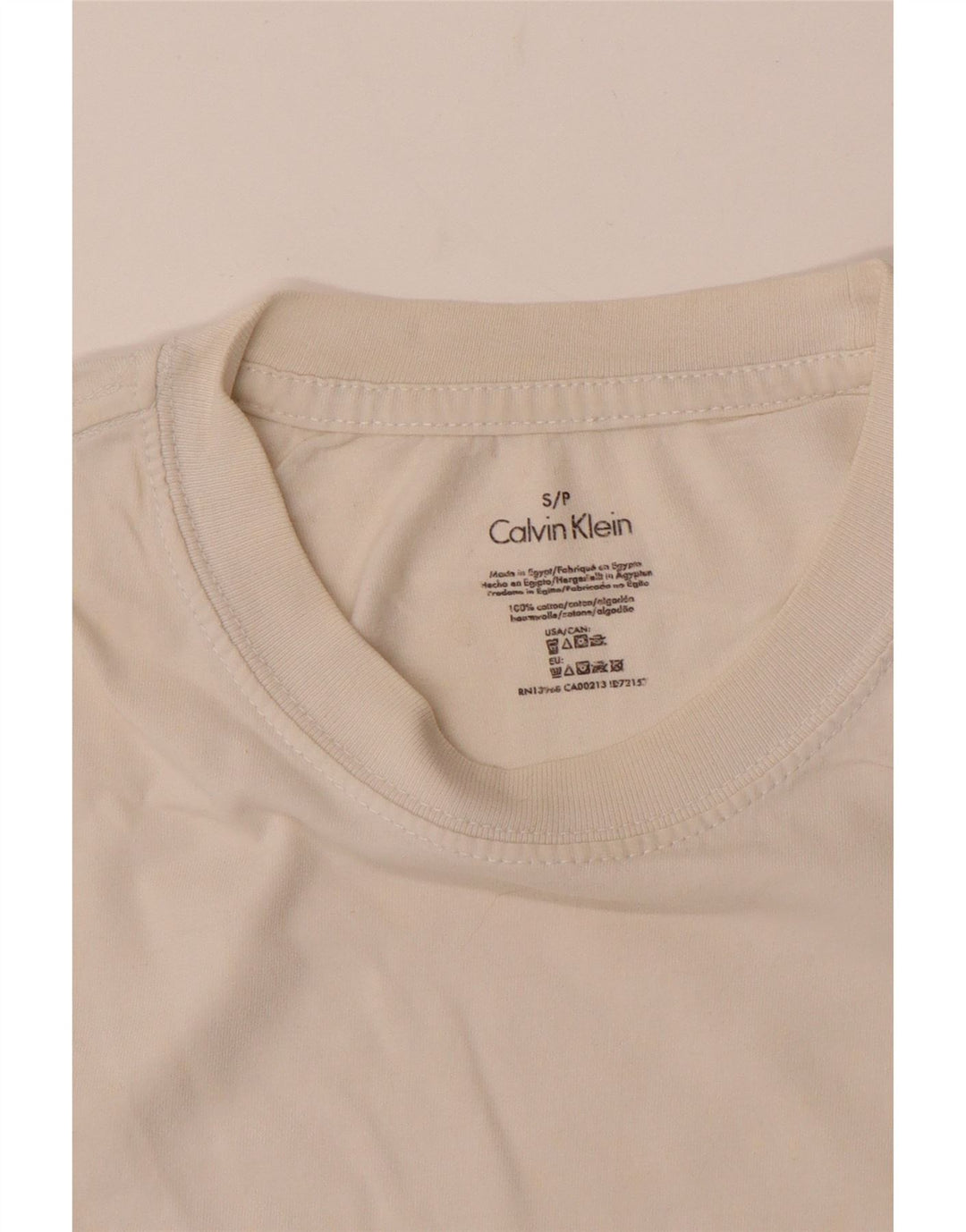 Tricou pentru bărbați CALVIN KLEIN Top mic din bumbac alb