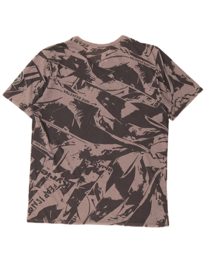 Tricou grafic Nike Dri Fit pentru bărbați cu model abstract Top mare gri