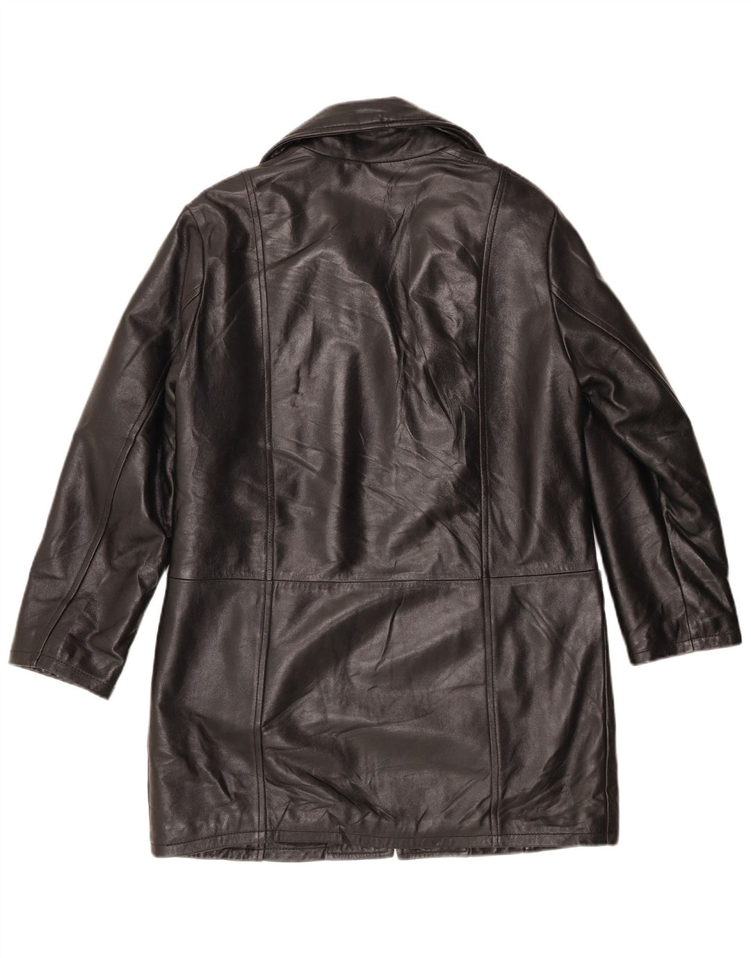 Palton din piele vintage pentru femei IT 44 mediu negru