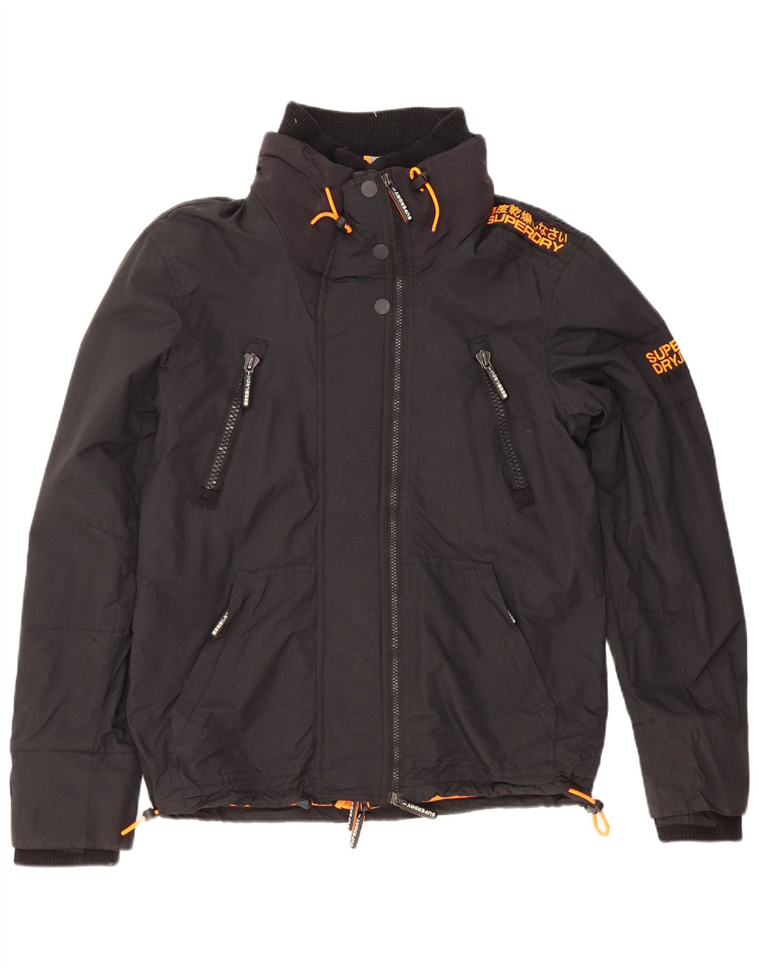 Jachetă Windbreaker pentru femei Superdry UK 16, mare, negru, nailon