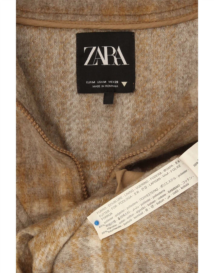 Pulover supradimensionat pentru femei Zara UK 14, maro mediu, mozaic
