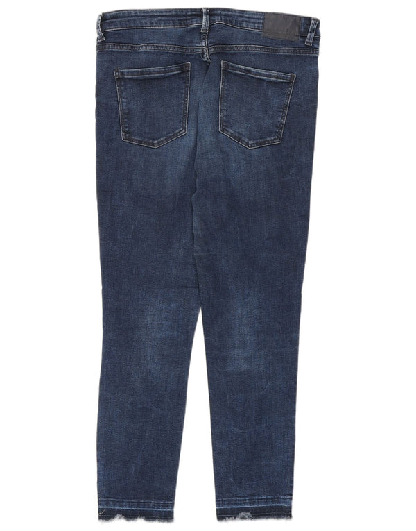 Blugi skinny distressed pentru femei Zara EU 40 Medium W30 L26 Bumbac bleumarin