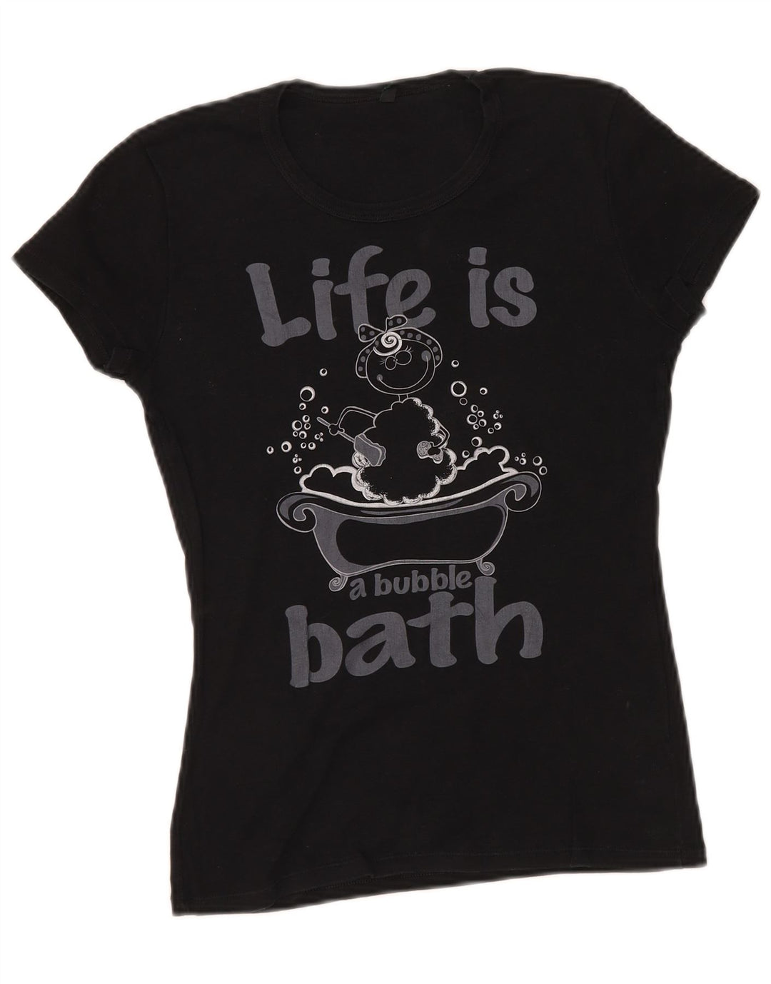 Tricou grafic BENETTON pentru femei Top UK 8 Small Black
