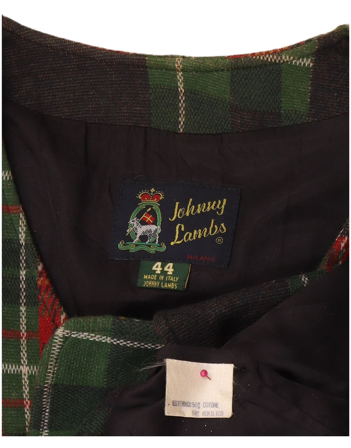 Johnny Lambs Jachetă pentru femei Crop Blazer IT 44 Medium Multicolor Check