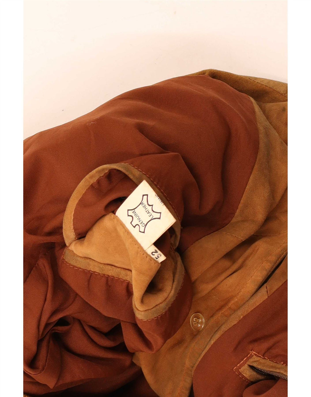 Jachetă Bomber Vintage pentru bărbați din piele intoarsa IT 52 XL din piele maro