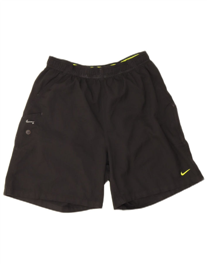 Pantaloni scurți sport Nike pentru bărbați, poliester mediu negru