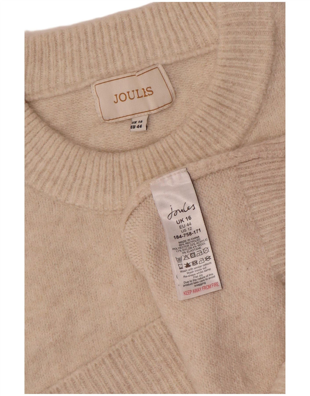 Jules Vestă pentru femei UK 16 Poliester mare, bej
