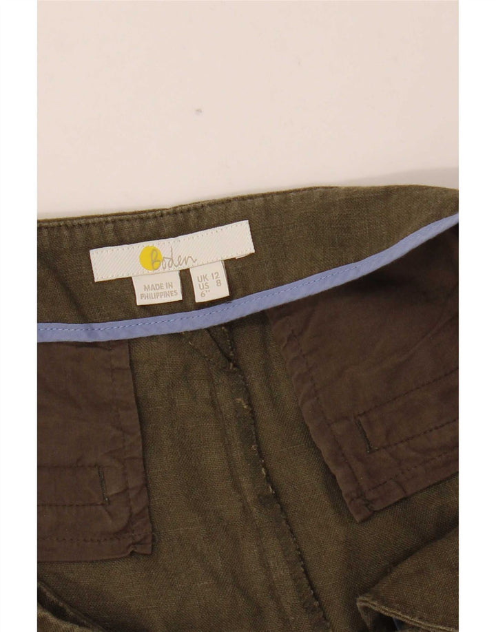 Pantaloni scurti chino Boden pentru femei UK 12 Medium W32 Khaki Linen
