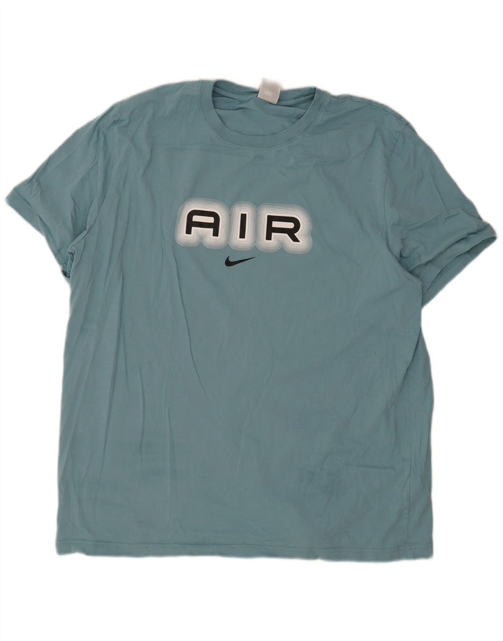 Tricou grafic pentru bărbați Nike Top 2XL, bumbac albastru