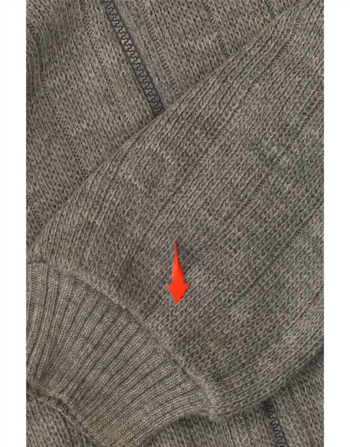 Pulover cardigan VINTAGE pentru femei UK 18 XL Gri Colorblock