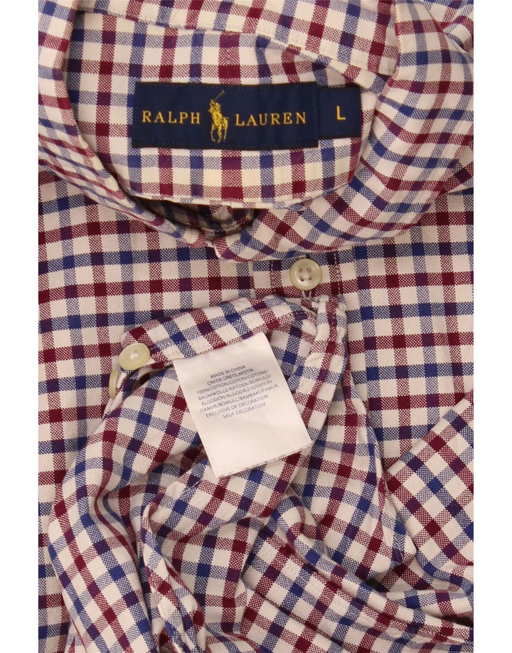 Cămașă Polo Ralph Lauren pentru bărbați, mare, multicoloră, din bumbac