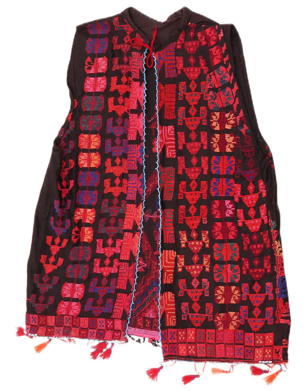 Vestă vintage pentru femei UK 14 Medium Multicolor Geometric Aztec