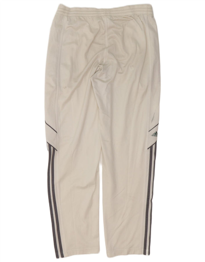 Pantaloni de trening Adidas pentru bărbați, poliester alb mediu