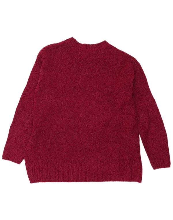 Pulover pentru femei Marks & Spencer, cu gâtul cu barca, UK 10 Mic Bordeaux