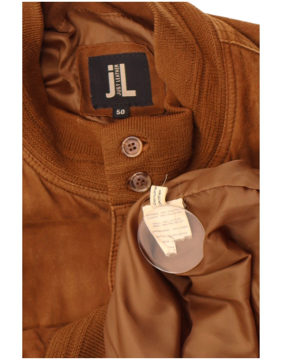 Bomber vintage pentru bărbați din piele intoarsa IT 50 mare, maro, din piele