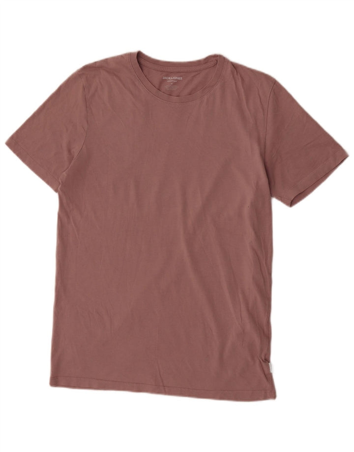 Tricou Jack & Jones pentru bărbați Top din bumbac roz mediu