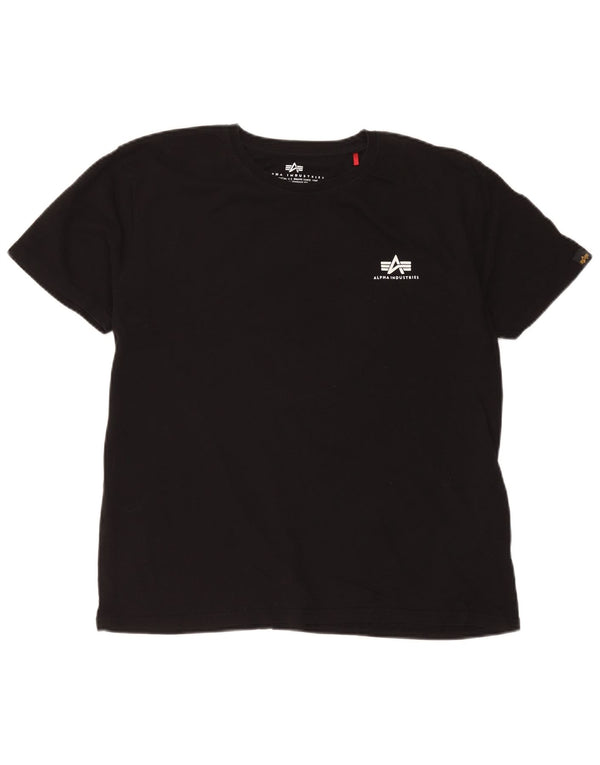 Tricou grafic Alpha Industries pentru femei Top UK 18 XL Bumbac negru