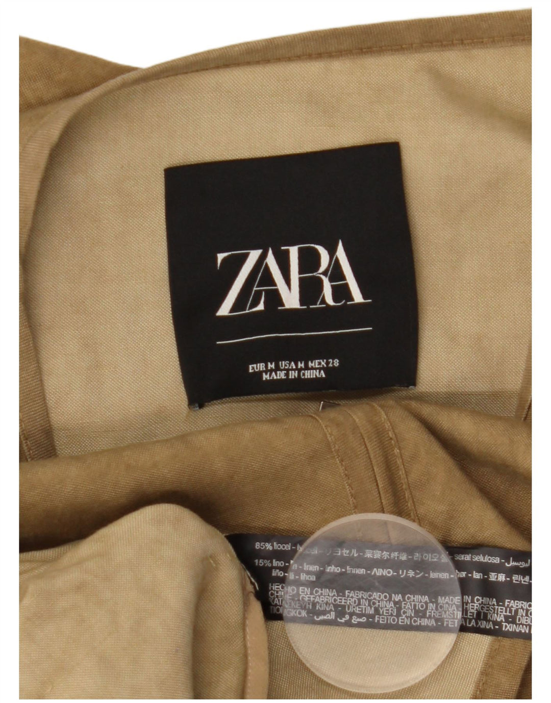 Rochie cămașă ZARA pentru femei UK 14 Medium Green Lyocell