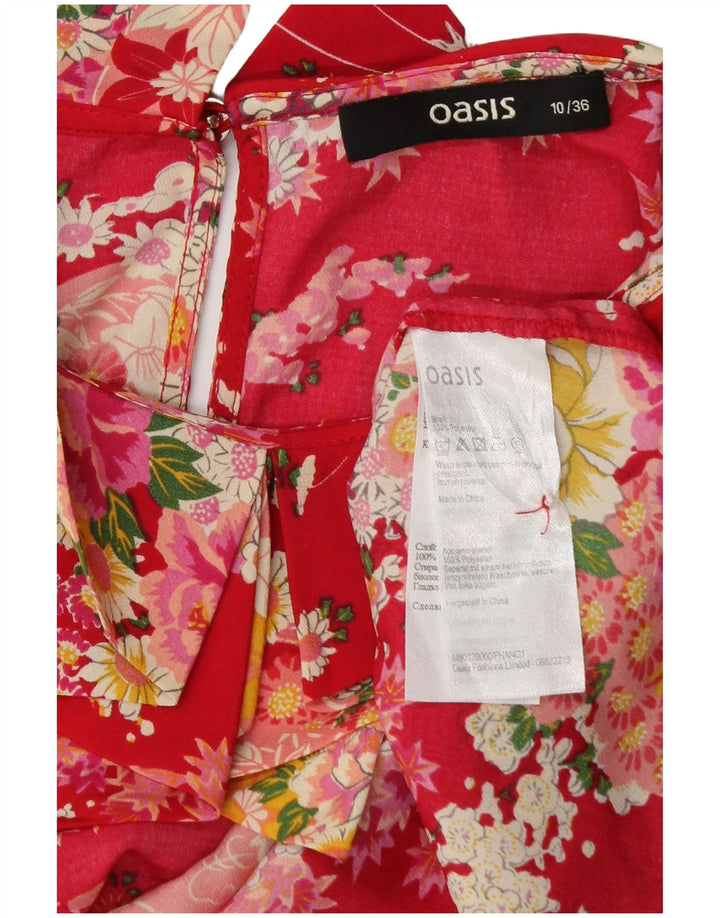 Bluză fără mâneci pentru femei Oasis UK 10 Poliester floral, roșu, mic