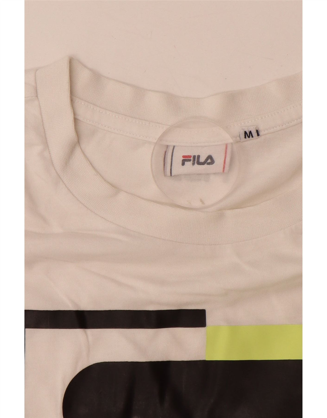 Tricou cu grafic Fila pentru bărbați Top Medium Alb Bumbac