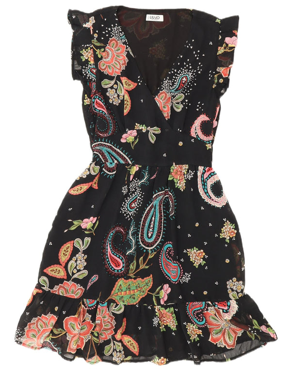 Rochie pentru femei Liu Jo cu etaje UK 12 Medium Black Paisley