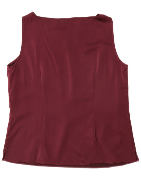 Bluză fără mâneci pentru femei Marks & Spencer UK 18 XL Bordeaux Poliester