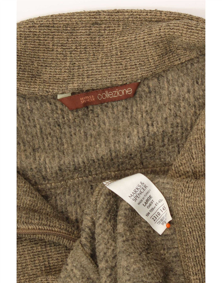 Jachetă de trening pentru bărbați Marks & Spencer, mare, kaki, poliester