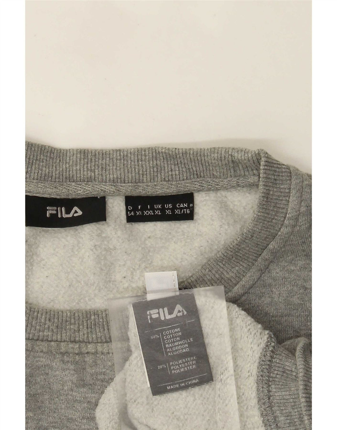 Hanorac grafic pentru bărbați Fila Jumper XL bumbac gri