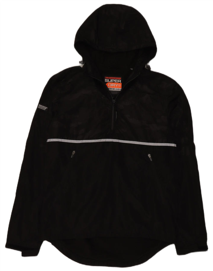 Jachetă de ploaie cu glugă pentru bărbați Superdry UK 40 Poliester negru mare