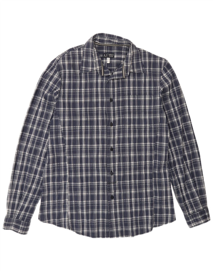 Cămașă pentru bărbați Armani Jeans, mare, albastru, din bumbac