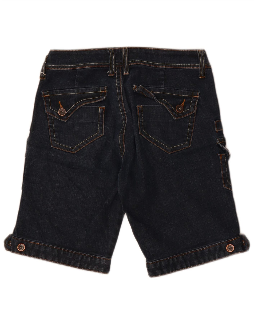 Pantaloni scurti cargo din denim VINTAGE pentru femei W28 Medium Bleumarin