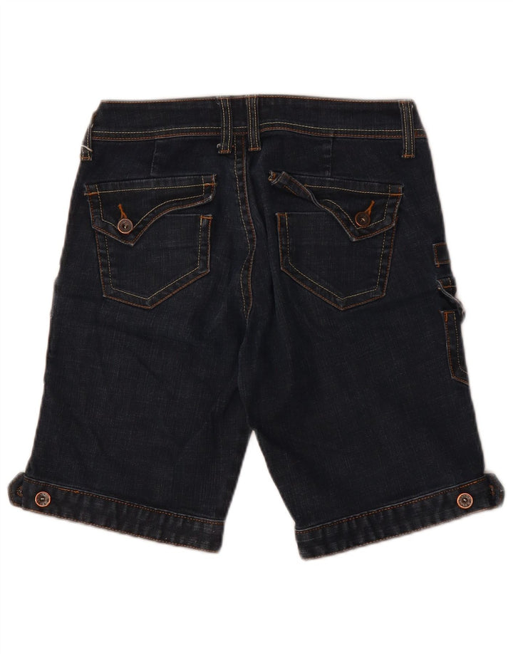 Pantaloni scurti cargo din denim VINTAGE pentru femei W28 Medium Bleumarin