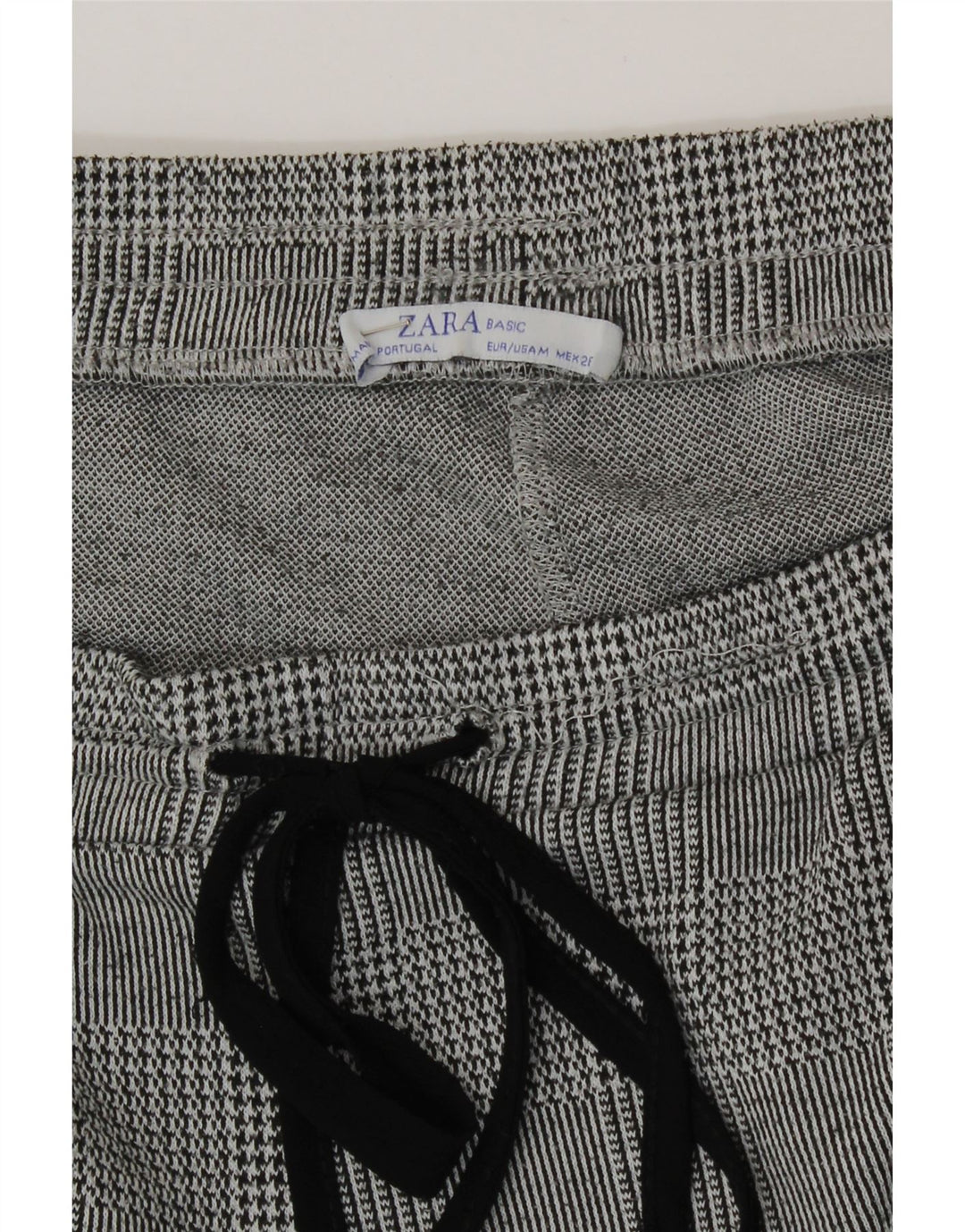 Pantaloni de trening Zara pentru femei Crop UK 12 Medium Gri Houndstooth