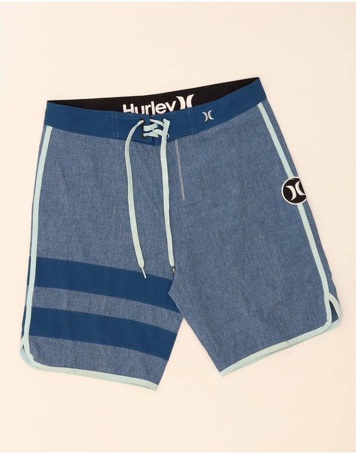 Pantaloni scurți de înot Harley pentru bărbați, albastru mediu, color block