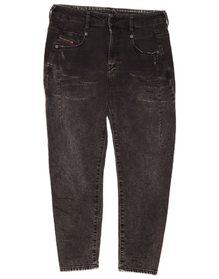 DIESEL Blugi crop conici pentru femei W25 L24 bumbac gri