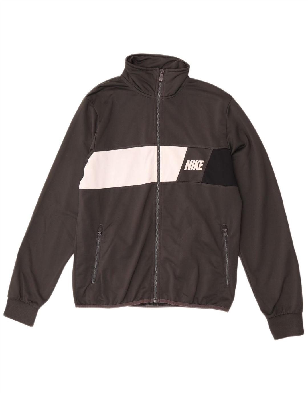 Jachetă de trening grafică Nike pentru bărbați, gri mediu, color block
