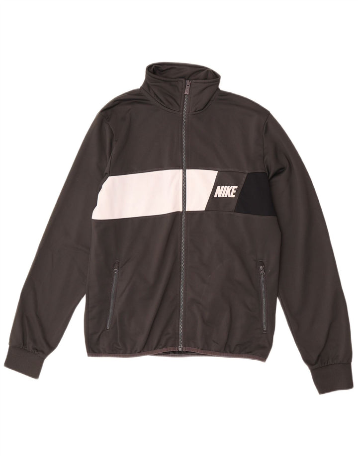 Jachetă de trening grafică Nike pentru bărbați, gri mediu, color block