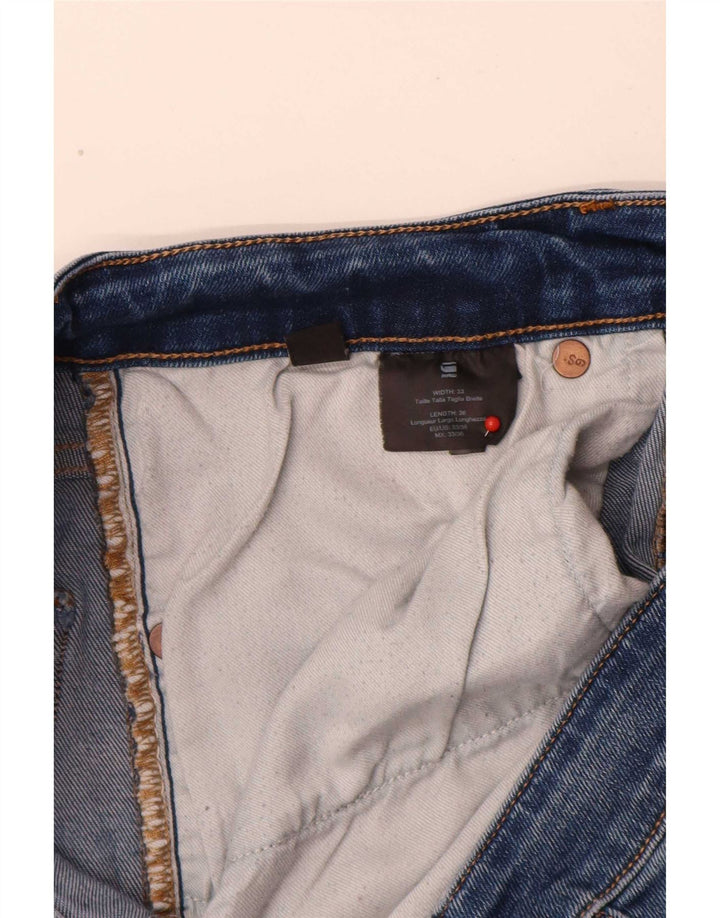 Blugi G-Star 3301 Slim pentru bărbați W33 L34 Albastru