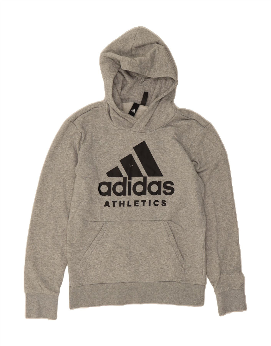 ADIDAS Mens Graphic Hoodie Jumper Small Grey Vintage Adidas and Second-Hand Adidas from Messina Hembry 