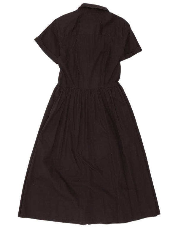 Rochie cămașă Benetton pentru femei cu mâneci scurte UK 14 Medium Black
