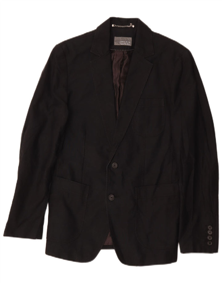 Blazer pentru bărbați Zara cu 2 nasturi EU 46 Mic Bleumarin